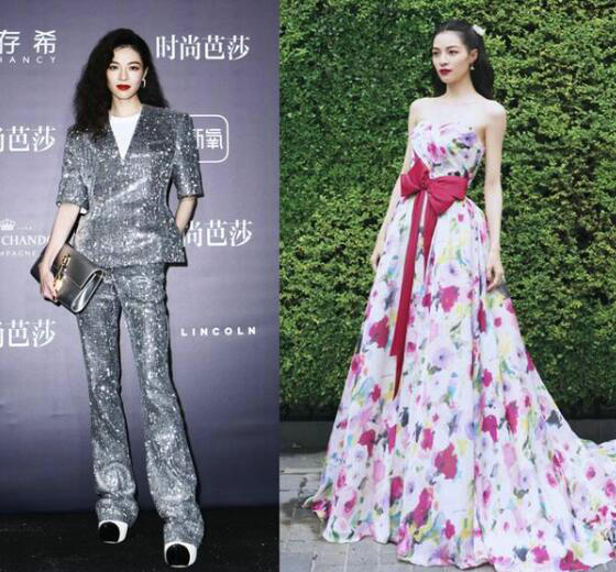 芭莎红毯女明星争艳：baby倪妮礼服靠颜撑，赵丽