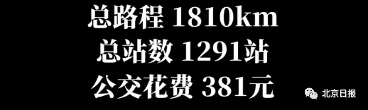 大二男生从上海坐公交到北京：6天5夜1291站，车费381元