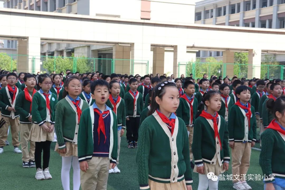 盐城市文泽实验小学怎么样?“我向党旗敬个礼”活动(图10)