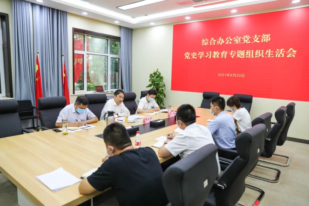济南新材料产业园区管委会主任韩利师参加综合办公室党支部党史学习教育专题组织生活会