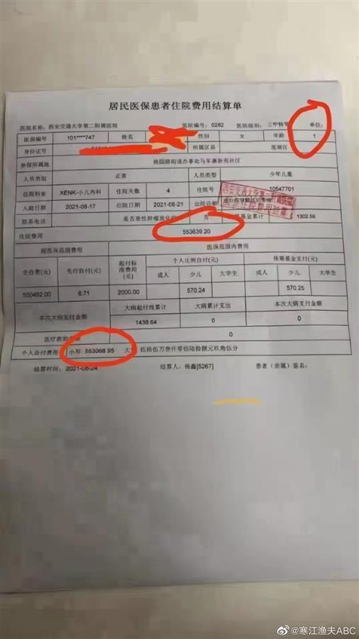 西安交大回应“4天55万元”医药费：如果属实，自然有人处理
