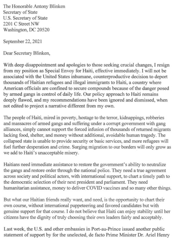 美国海地问题特使宣布辞职 称美对海地政策存在严重缺陷
