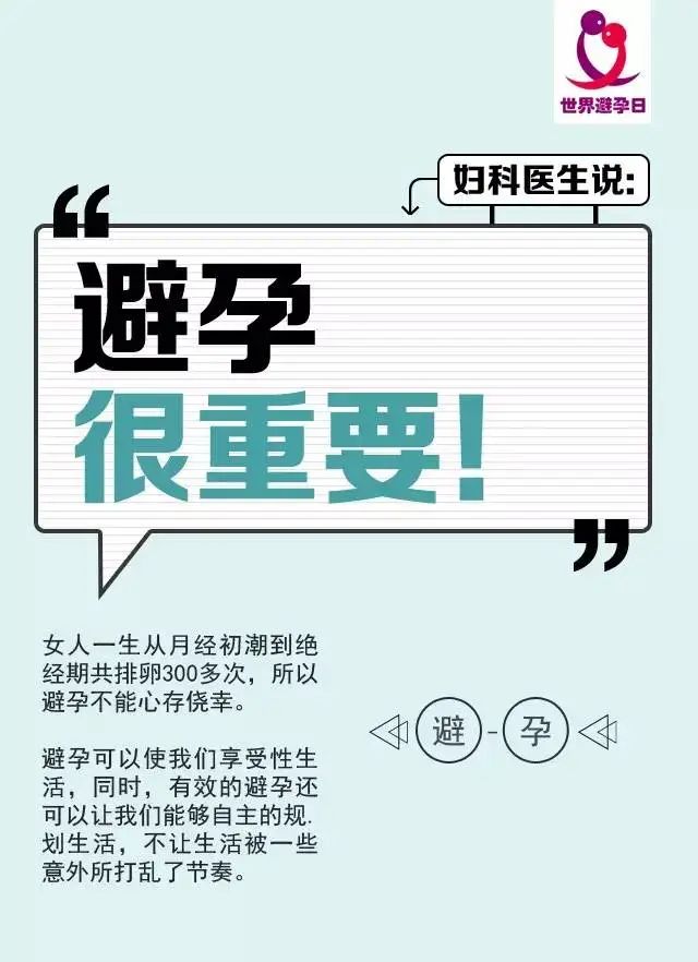 世界避孕日｜呵护健康，为爱负责！