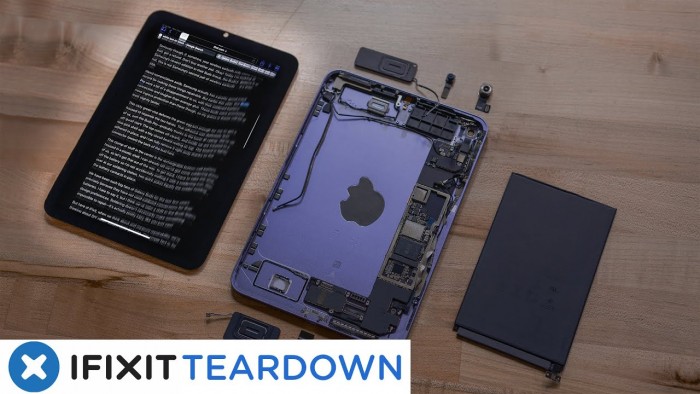 iFixit拆解分析了iPad mini 6平板电脑的“果冻屏”问题