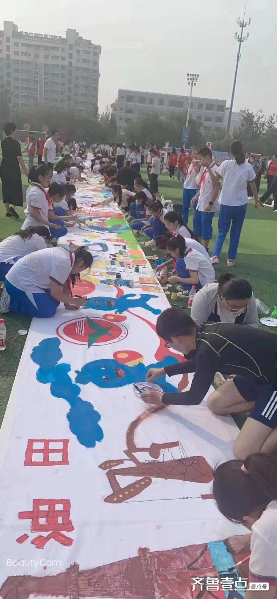 博兴县实验小学：绘百米长卷，献礼祖国生日(图5)