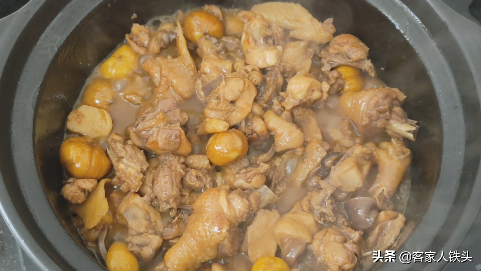 4斤雞，以後待客不白切了，加1斤板栗這樣做，滋補好吃還超下飯