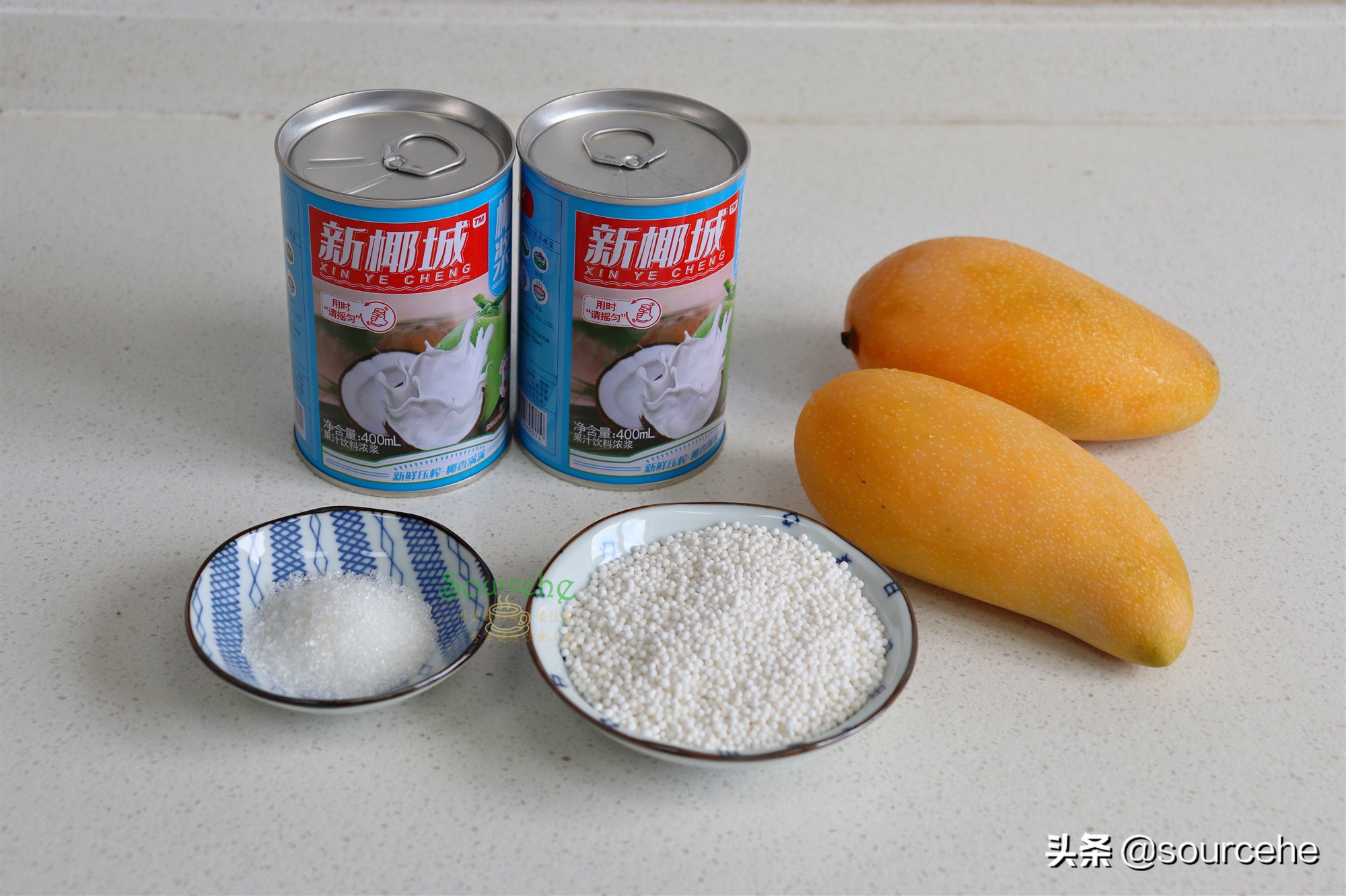 西米露只需5分鐘，晶瑩剔透，搭配芒果椰漿，香甜冰爽，很好吃