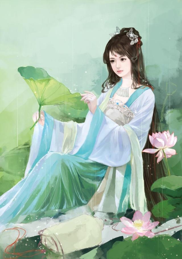 古风古韵的经典句子 若君为我赠玉簪，我便为君绾长发图片