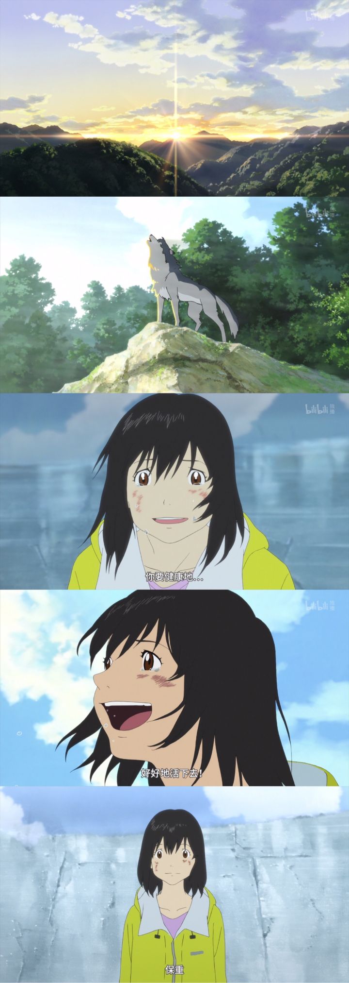 无意间看了《狼的孩子雨和雪》,一直在哭，从头