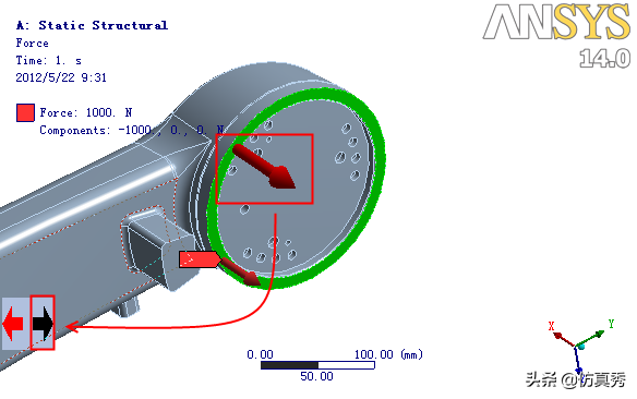 Ansys workbench14.0机械设计模块中静力分析案例