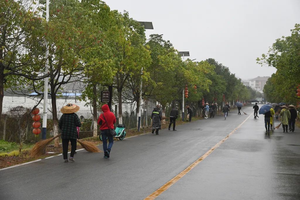​鹤城区双村村组织党员开展义务劳动建设文明家园