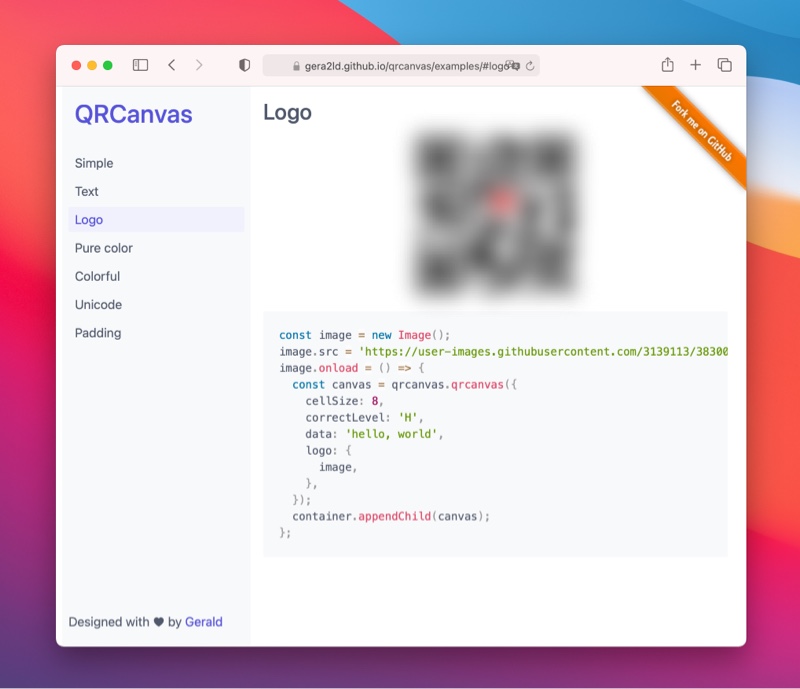 QRCanvas - 动态生成二维码的开源优秀 js 库