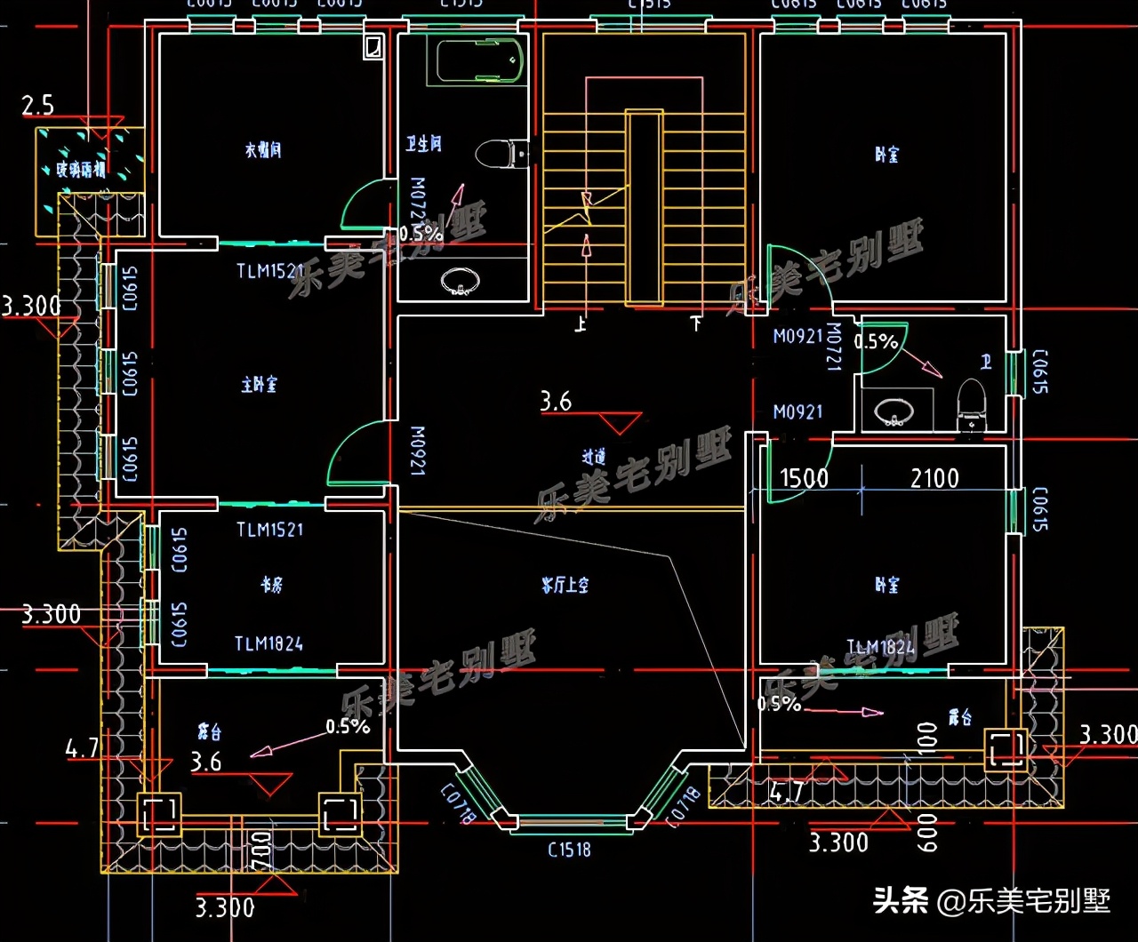 造价在2530万内精美二层农村别墅设计图