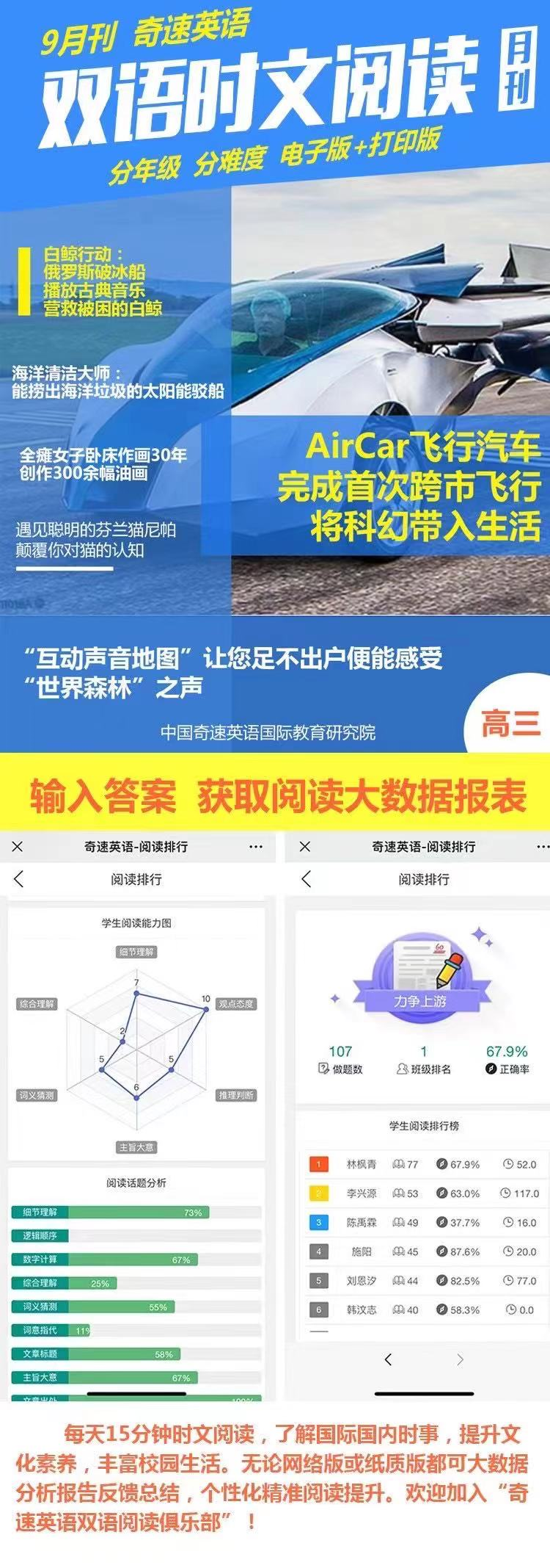 九年级初三中考英语时文阅读9月刊目录阅读题及答案