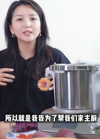 35岁何洁辟谣生4胎，买万元厨具做饭生活滋润，