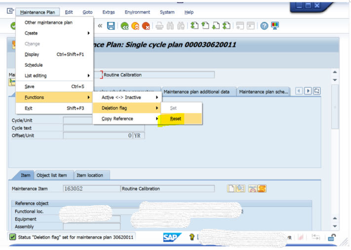 SAP PM入门系列18 - IP25为维护计划设置删除标记