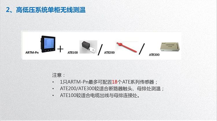 开关柜温度测量装置安科瑞ATE100M磁吸式无线测温传感器