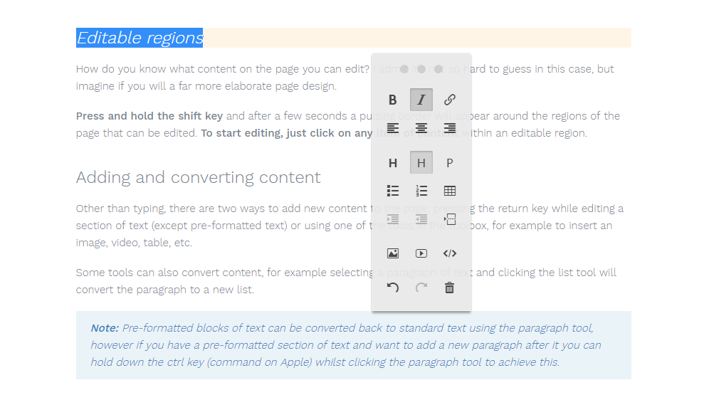 不得不佩服，美观小巧的网页内容编辑器——ContentTools