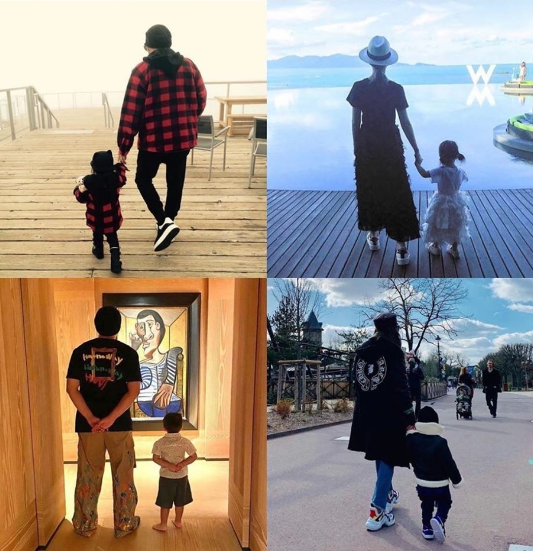 周杰伦时隔4年再晒父女牵手照，海瑟薇身高瞩目，时髦气质似昆凌