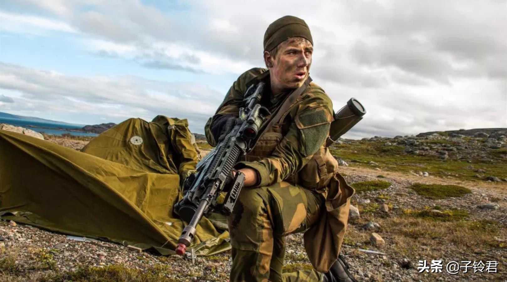 挪威特种部队演习，德国步枪比利时机枪，全员