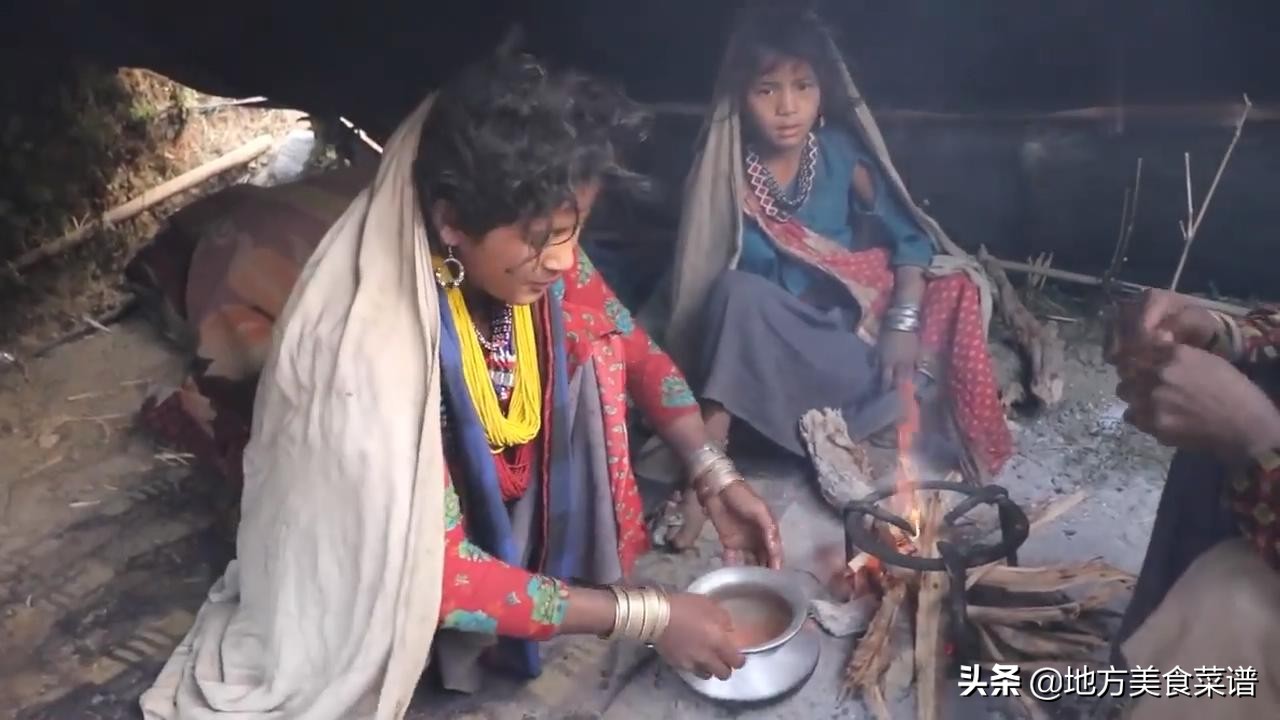 尼泊尔山区的劳特人，吃饭的碗比锅大，世界仅存的150人民族