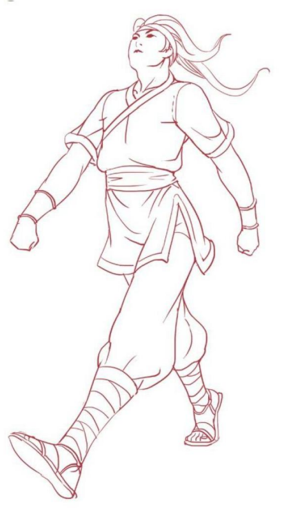 正在行走的姿势怎么画教你绘画行走动作画法教程