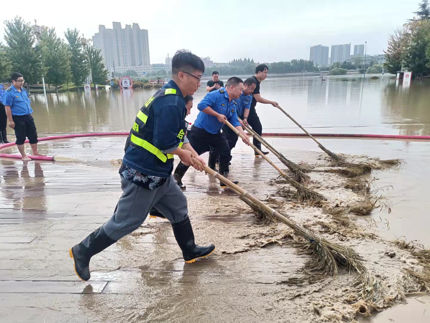 清晨起行动！500余名漯河城管展开清淤
