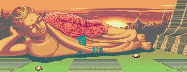 街機(jī)《街頭霸王》背景中隱藏的秘密，多年后才知道臥佛是機(jī)器人