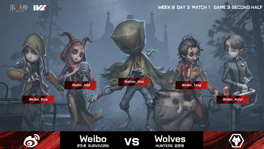 第五人格2021IVL夏季赛常规赛Weibo vs Wolves第三局