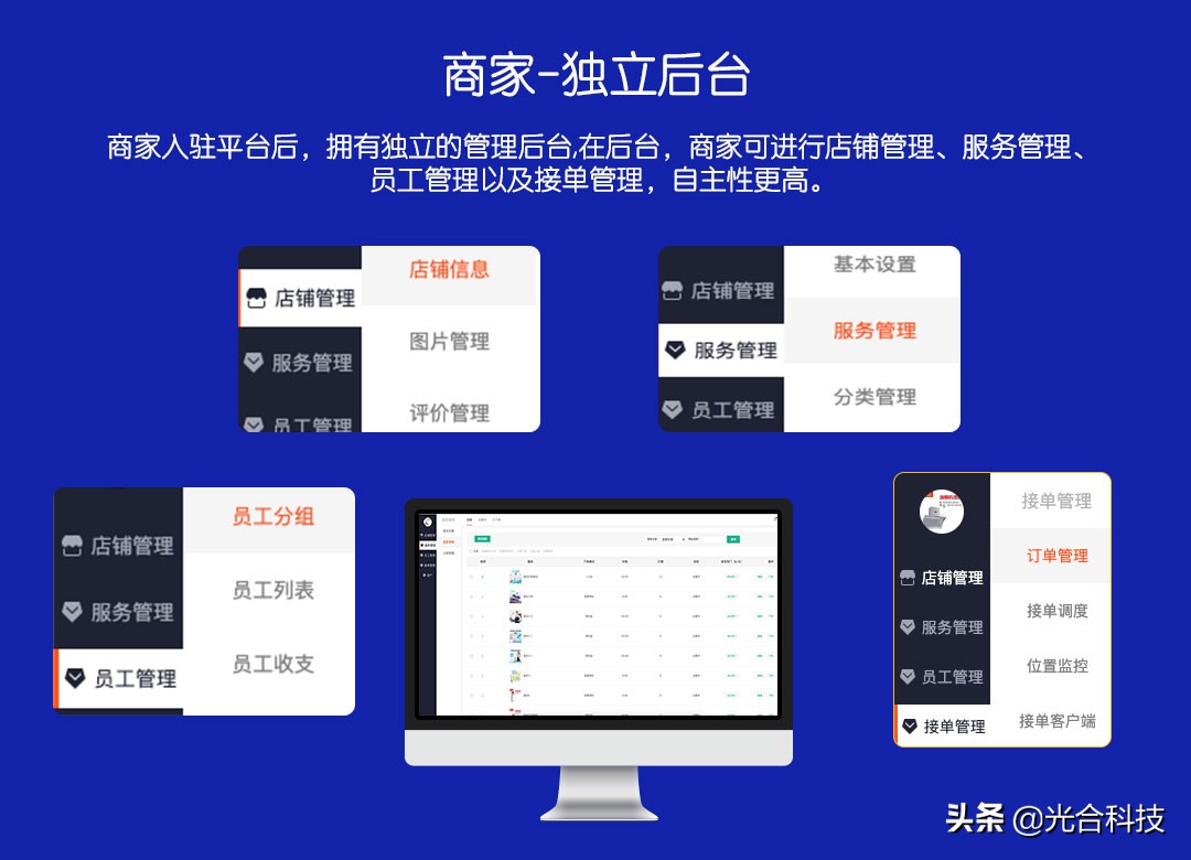 光合上门预约o2o系统，整体解决方案详解