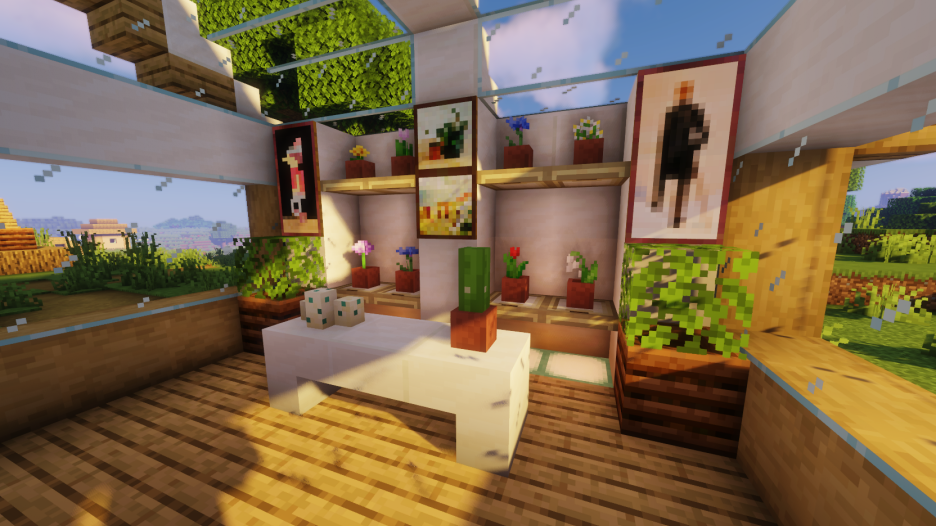 村民高質量生活 我的世界 小木屋變身精緻花店文藝氣息滿分 我的世界minecraft Mdeditor
