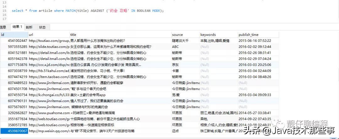 基于 Mysql 实现一个简易版搜索引擎