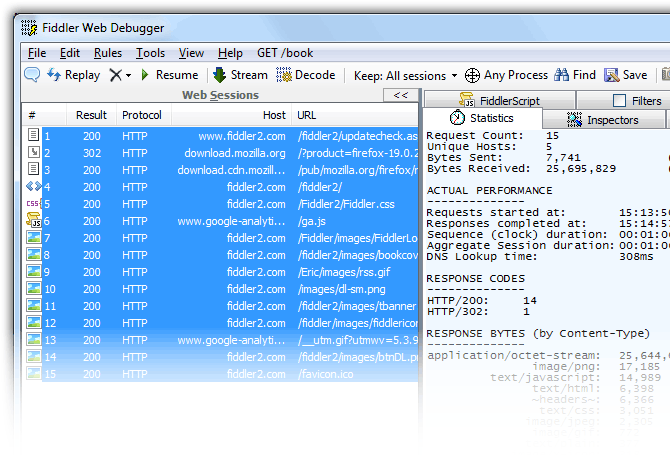 一款Web调试代理工具：Fiddler