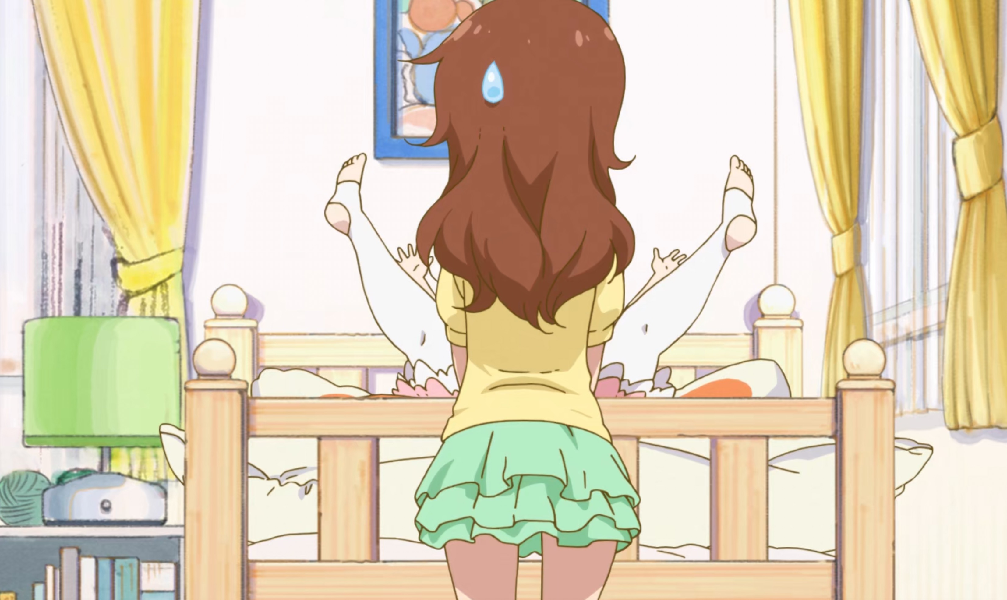 京阿尼yydstop2 坐在才川的膝盖上康娜一口气坐在才川的腿上,这里镜头