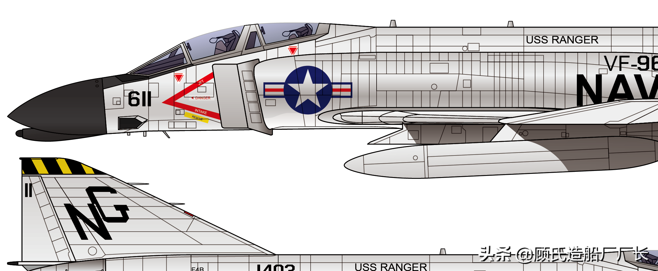 本厂长绘制的151403号f4b"鬼怪ii"战斗机细节1本厂长绘制的151403号f4