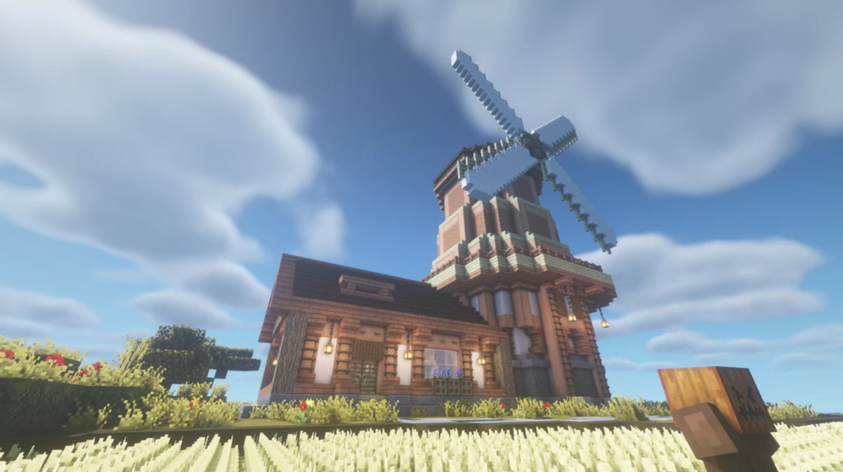 大神们的神奇脑洞《我的世界》花式风车建筑 哪个能让你大开眼界?