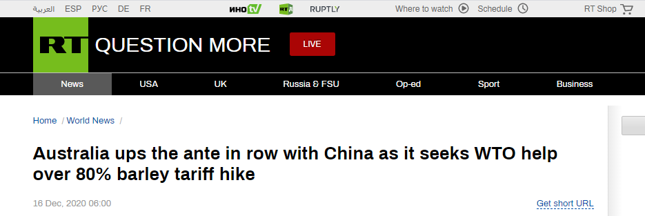 澳將尋求最大外援與中國�死磕�到底？ 國際熱議：連批評的資格，你都沒有