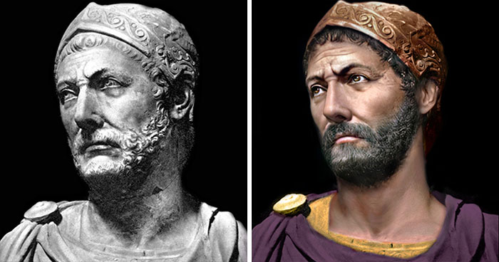 24组复原照片：凯撒大帝、埃及艳后、柏拉图等古代人物真实形象