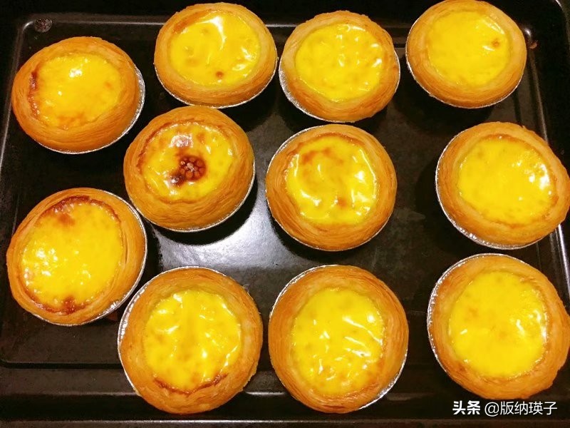自制家庭版蛋挞，掌握其中几个技巧，蛋挞皮酥脆，蛋液嫩滑