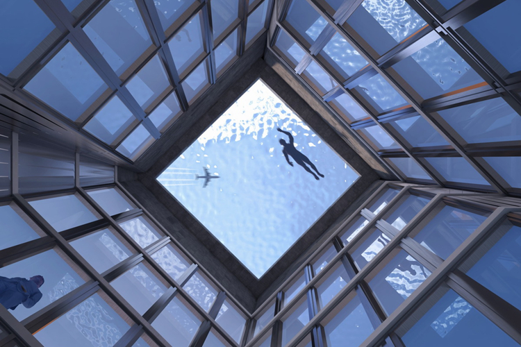 从科幻电影中走出来的泳池——无限伦敦亚克力透明无边泳池