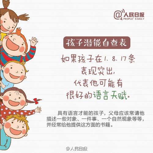 孩子天赋自查表：你埋没孩子的才华了吗？快对照看看吧