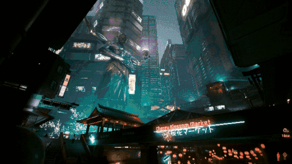 在赛博朋克2077里用延迟摄影记录夜之城