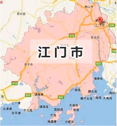 Area of maritime space of Guangdong each city has how old
