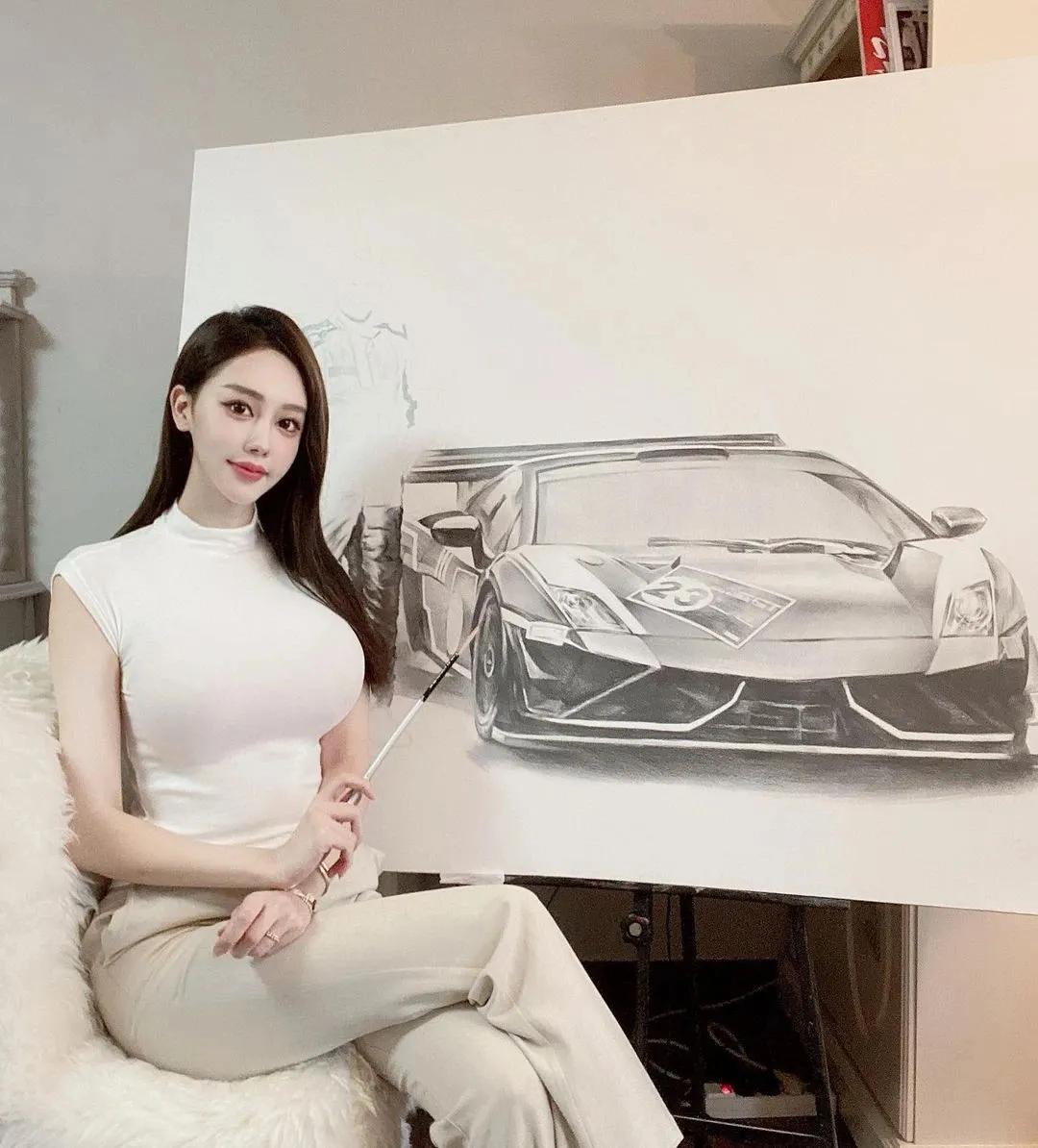性感大腿美女壁纸 女画家美女图片