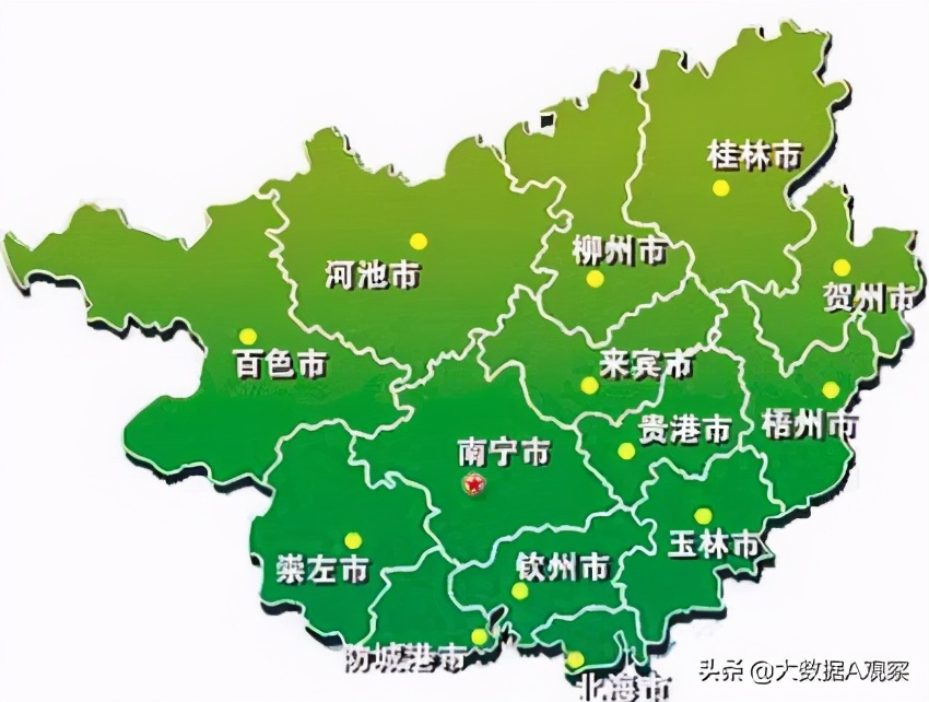 广西壮族自治区人口稀少的地级市是谁 万讯自控 党莽股票网