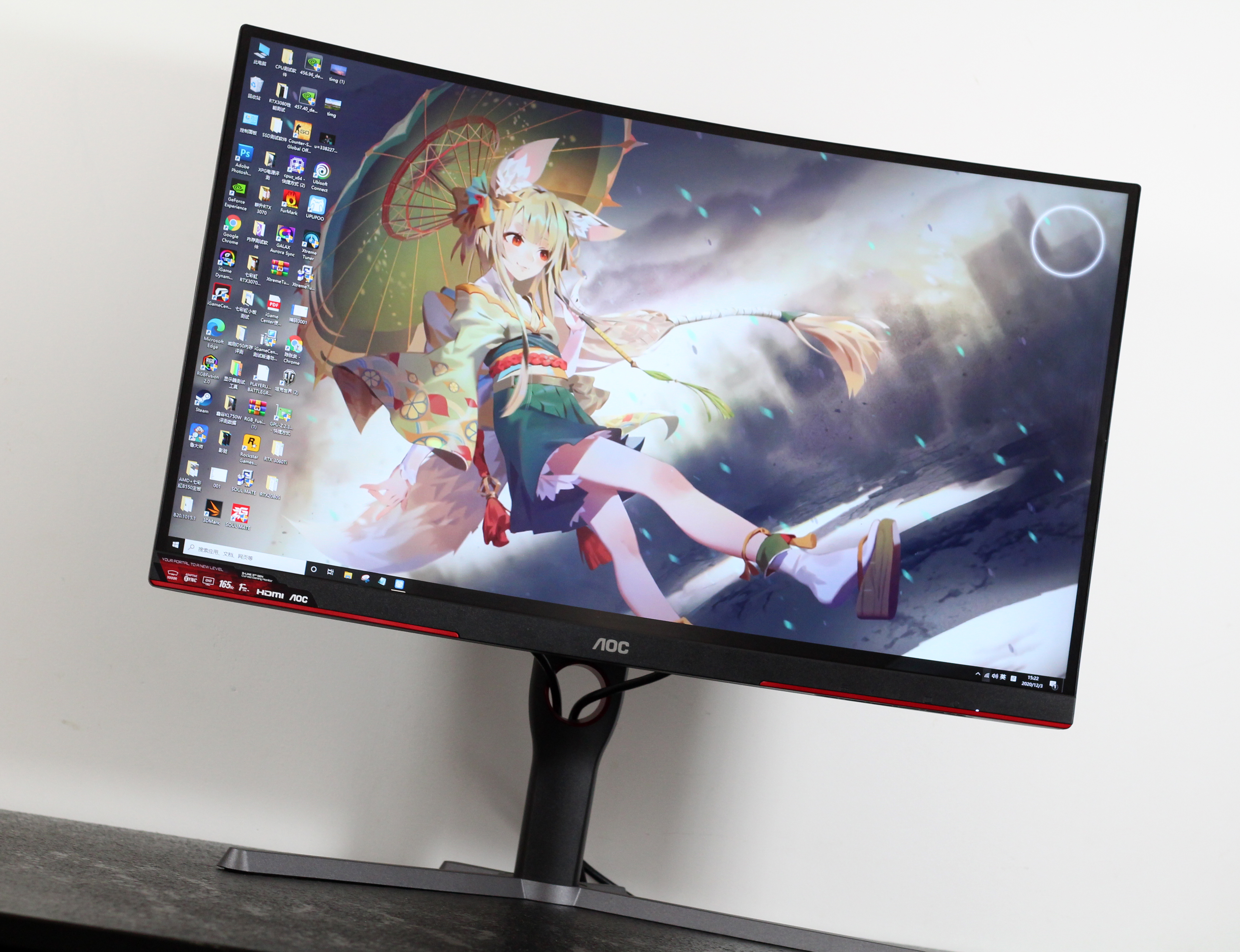 AOC CQ27G3S显示器评测：2K曲面+165Hz，干好新平台的显示活