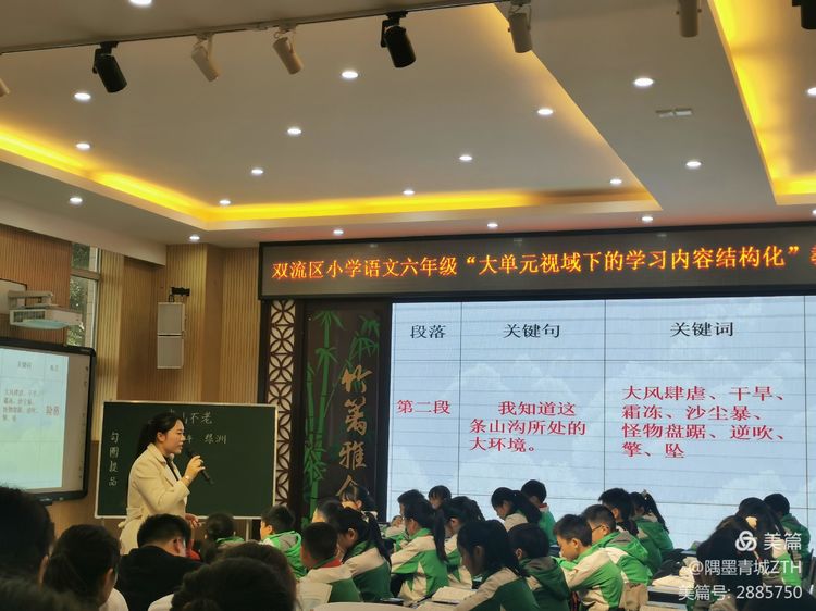 记四川大学西航港实验小学张庭华老师参加六年级语文区教研活动