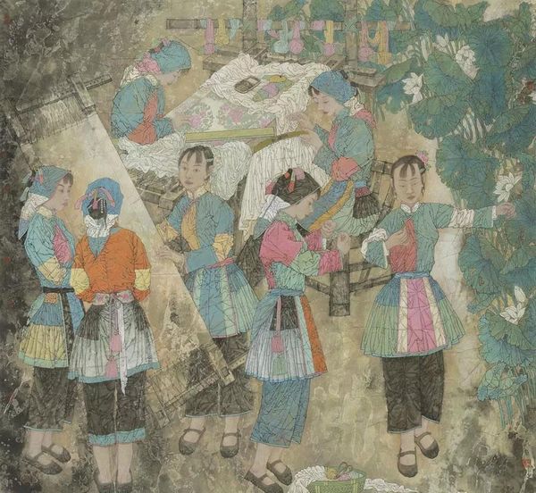 柔美多姿，仪态万方——著名画家徐惠泉以工笔重彩将东方女性的美跃然纸上