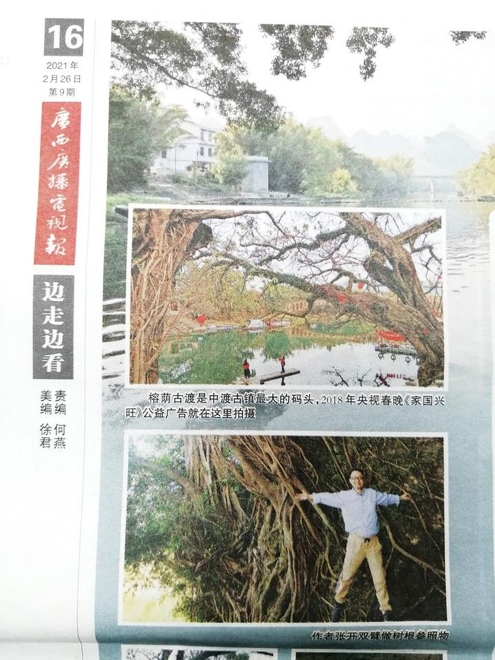 广西报纸整版图文报道——中渡古镇：这里的码头有看头