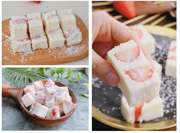 Half bowls of starch, a bag of grandma, gao Yan is worth strawberry is small make it result! Also need not buy snacks again